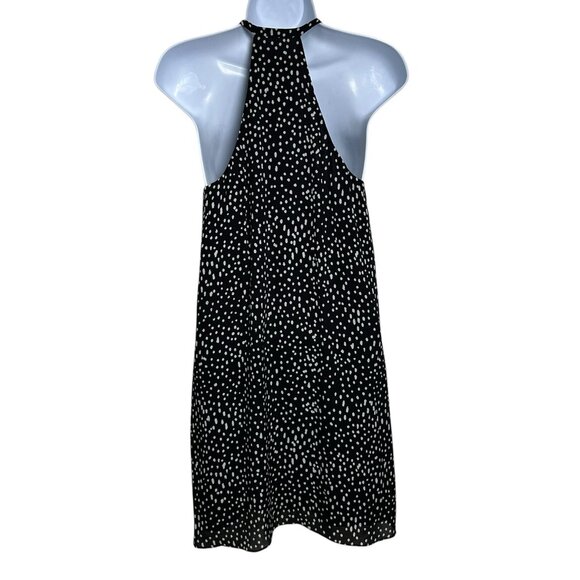 A.L.C. Women’s Sz 2 Sleeveless Black White Polka Dot Shift Lined Dress 100% Silk - Picture 2 of 13